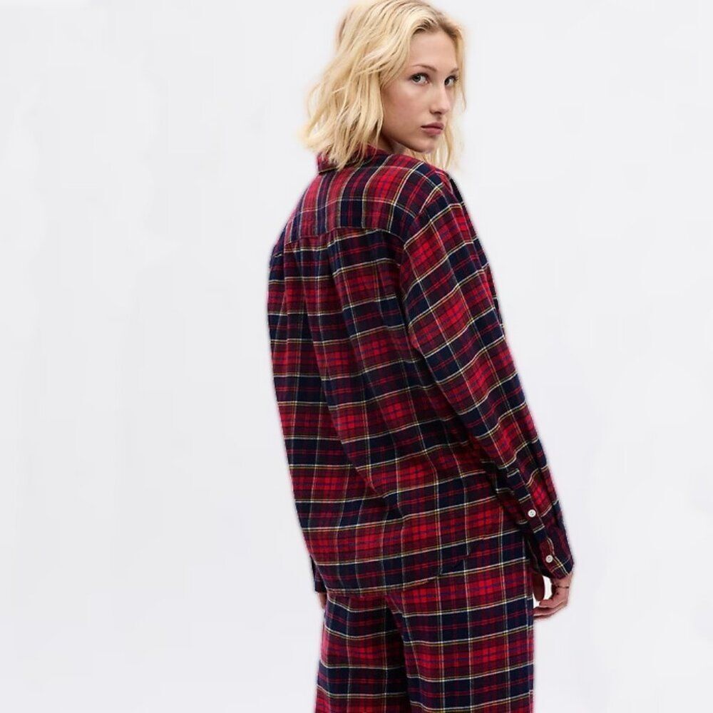 Gap Body Flannel PJ Set Large Petite 100% Cotton  NWT - Picture 3 of 11